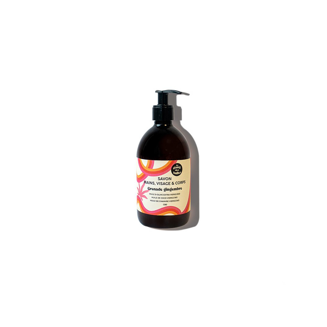Savon Liquide Mains, Visage & Corps - Grenade Gingembre - Le gang des Bulles - Paulette Store
