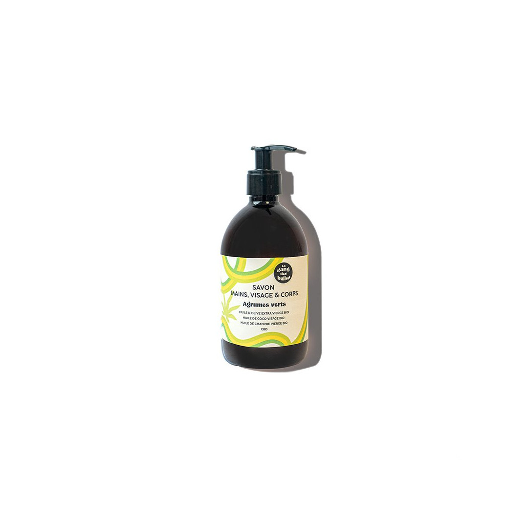 Savon Liquide Mains, Visage & Corps - Agrumes Verts - Le Gang des Bulles - Paulette Store